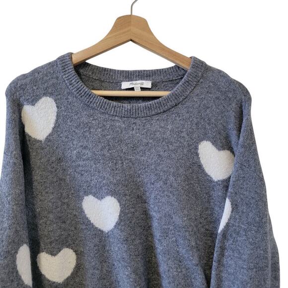 Madewell Heart Dot Balloon Sleeve Pullover Wool/Alpaca Blend Sweater Size XXS - Picture 2 of 5